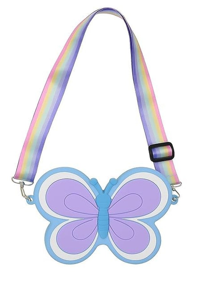 FOMQUAZLI Butterfly Sling Bag Bags For Girls Stylish Purse Bags For Kids, Crossbody Handbag with Adjustable Strap, Sensory Fidget Toy Travel Shoulder Bag, Multicolour - Image 1